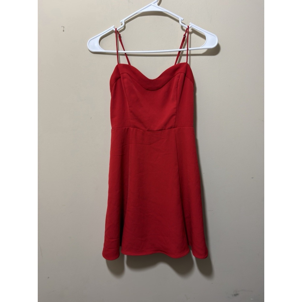 Abercrombie & Fitch Red Sweetheart Skater Dress Spaghetti Strap Size XXSP